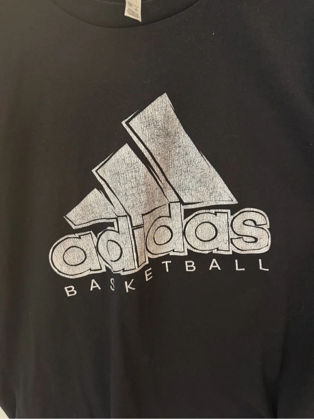 Young Mens Adidas Climalite Black Basketball T-Shirt Size L